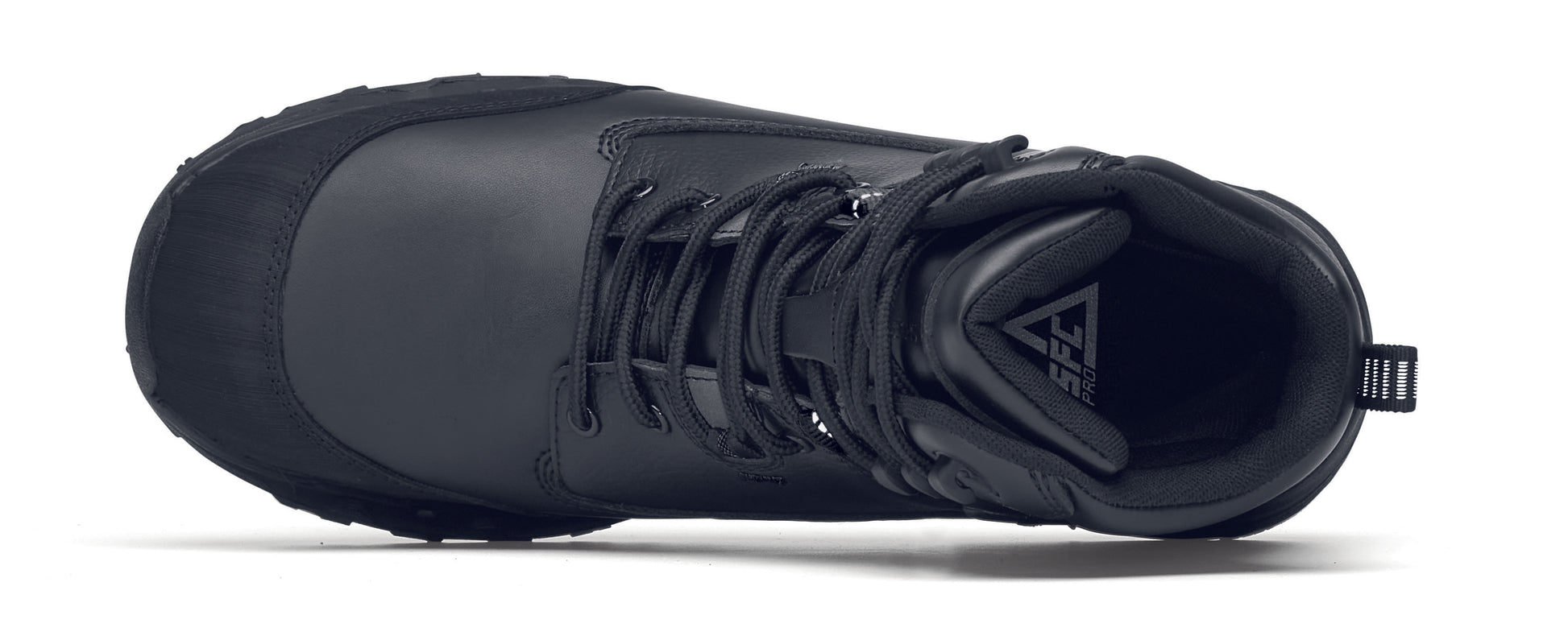 The Delvin from Shoes For Crews, the ultimate footwear for extreme conditions, seen from above.
