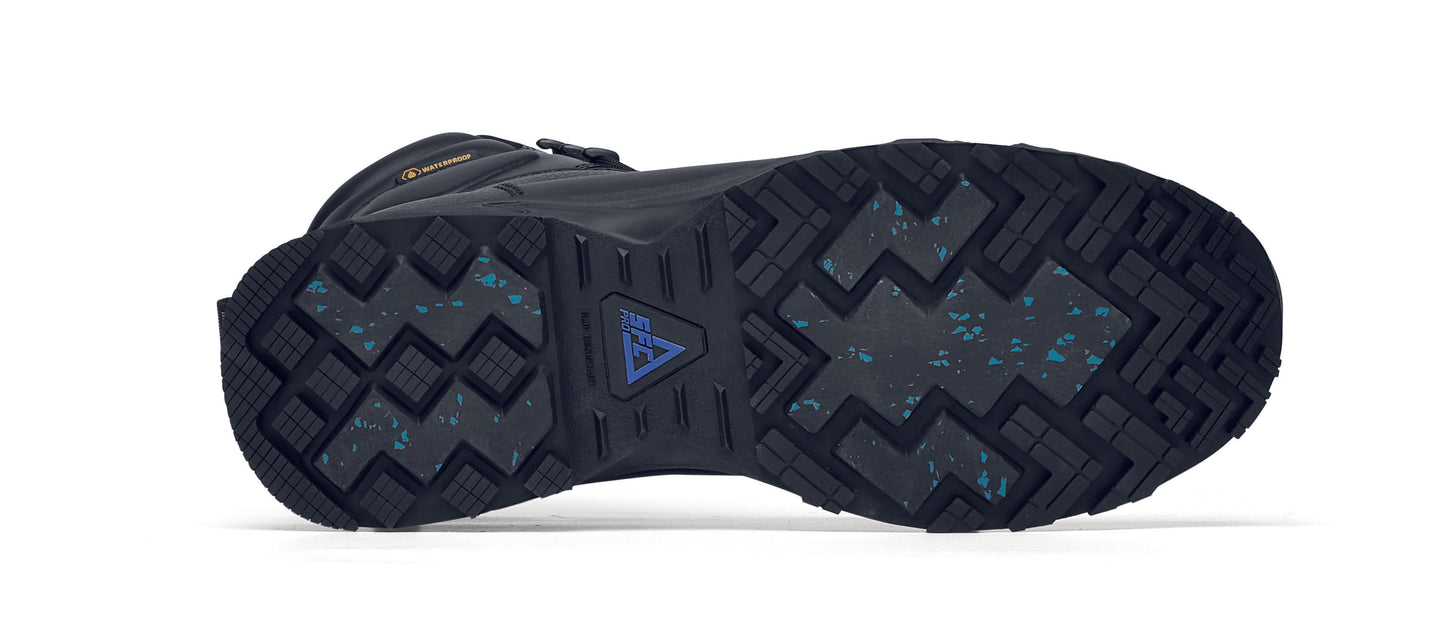 The Delvin from Shoes For Crews, the ultimate footwear for extreme conditions, seen from below.