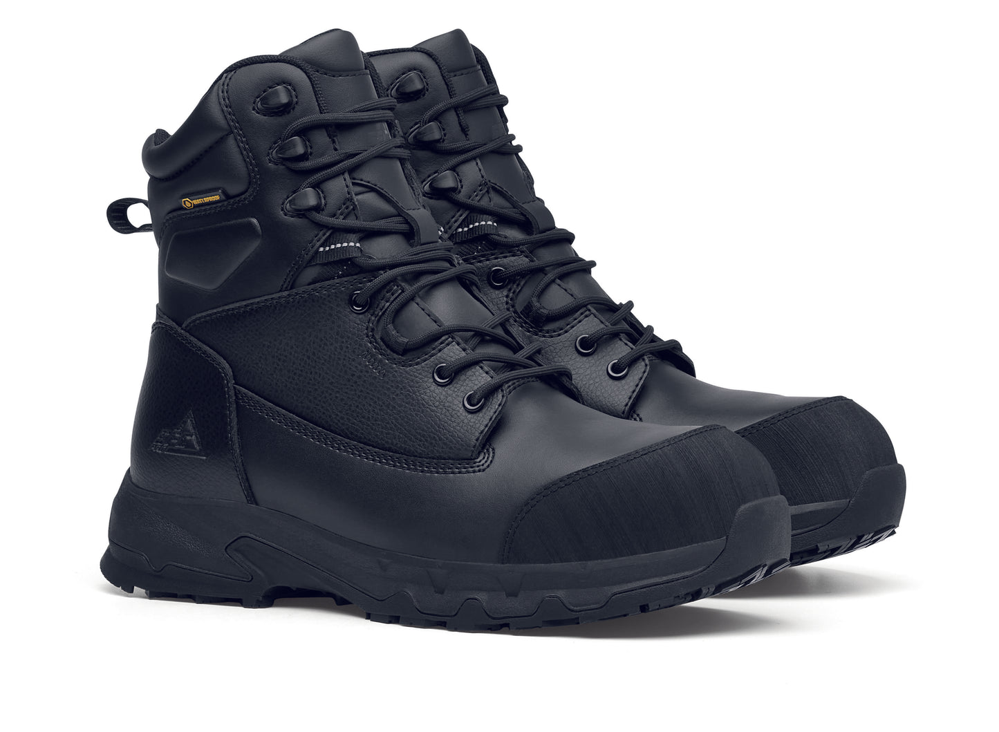 The Delvin from Shoes For Crews, the ultimate footwear for extreme conditions, pair seen in profile on the right.
