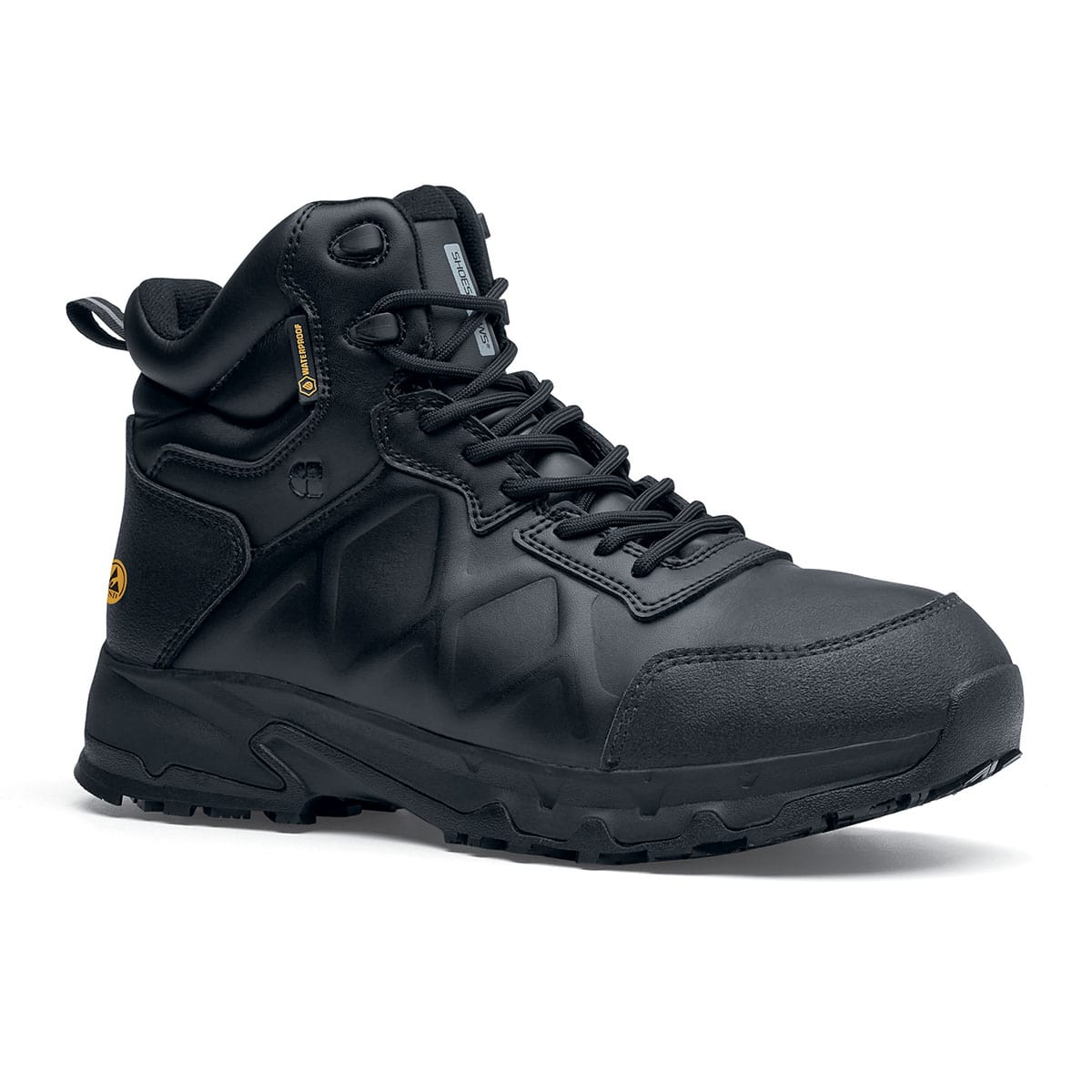 The Callan Mid O2 SRC CI HI ESD safety boot has TripGuard technology, waterproof materials and a durable slip-resistant outsole,seen from the right profile.